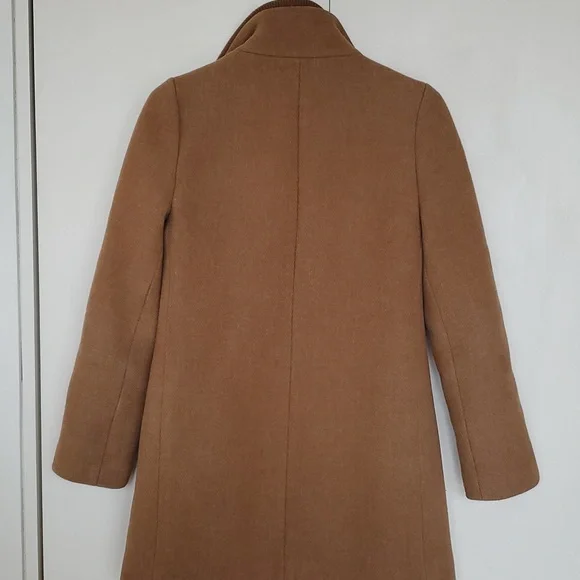 J. Crew Lodge Italian Wool Blend Heavy Coat In Camel Color
